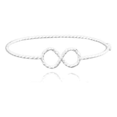 Imagem de Bracelete Fio Torcido Detalhe Infinito De Prata 925 Italiana - Princes