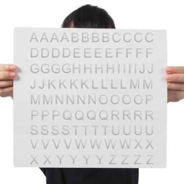 Imagem de Cartela Adesivos Letras Abecedário Alfabeto Completo DTF UV - Graviart