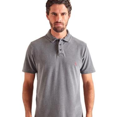 Imagem de Polo Cont Piquet Flame Mc Reserva, G, Preto