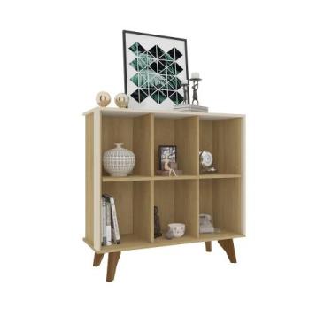 Imagem de Aparador Organizador RV Móveis Panamá com nicho e prateleiras pés esti