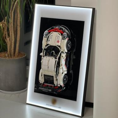 Imagem de iLuane Display Wallboard for Lego Technic Porsche 911 RSR 42096 Race Car with LED Lights, Adult Collectibles Wall Mount, Home or Office Décor (No Car Included)