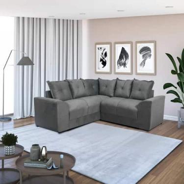 Imagem de Sofá de Canto Ideal Ellegance Relax - Alpoim, Cinza