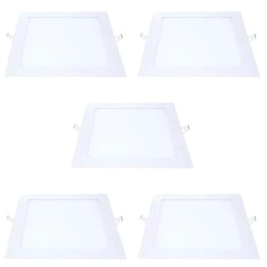Imagem de Kit 5 Painéis Plafon LED Avant 18W 6500K Branco Frio Quadrado Embutir – Luz Intensa, Econômica e de Alta Durabilidade