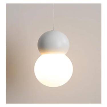 Imagem de Luminária pendente LED moderna de bola de vidro para cozinha, sala de jantar, quarto, lâmpada suspensa interna com luminária para decoração de iluminação de cabeceira