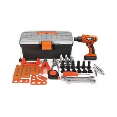 Imagem de Toy Box Tools 35 peças com chave de fenda alimentada por bateria