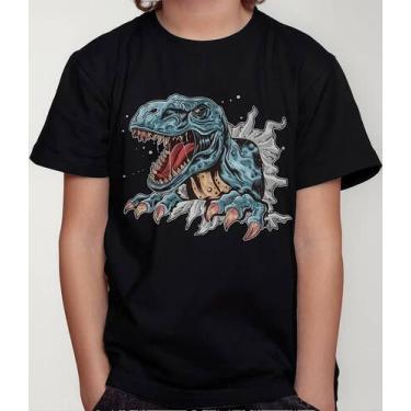 Imagem de Camiseta Camisa Infantil Juvenil Menina Menino Desenho Dinossauro Md1 
