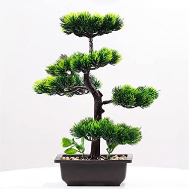 Imagem de Bonsai artificial, plantas artificiais, beleza, pinheiro, fênix falsa, planta em vaso, bonsai realista, escritório, faça você mesmo, presente decorativo para festival, decoração de casa, árvore de