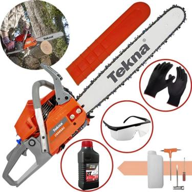 Imagem de Motor Serra Gasolina Tekna Cs58s 54cc Profissional Sabre 20