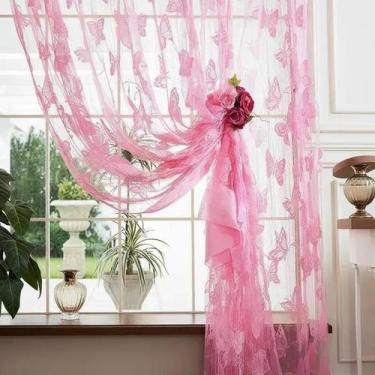 Imagem de Cortina De Corda Borboleta Luxo Drapeada Cintilante - Modinha Fashion,