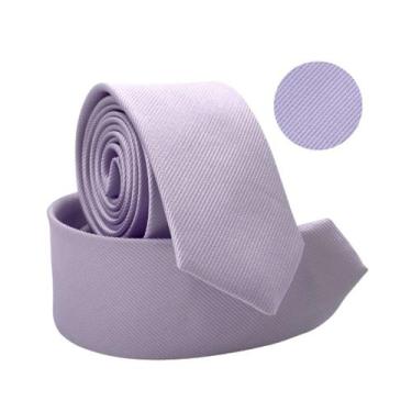 Imagem de Gravata Social Risco Fino Padrinho Evento - oem, Lilás claro