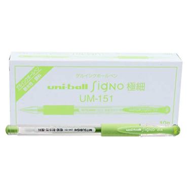 Imagem de Caneta Gel UM-151 SIGNO DX 0,38, Maçã Verde, Uni-ball, Caixa c/10 unidades