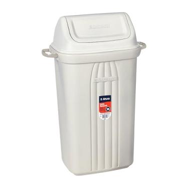 Imagem de Atlas - Lixeira Plástica Basculante de 30 Litros, Cor Creme.
