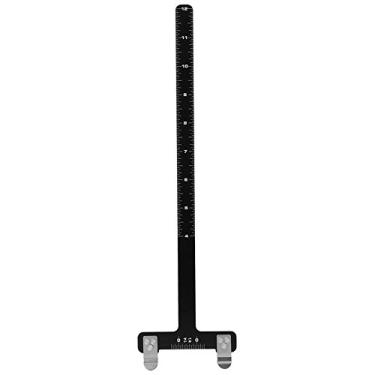 Imagem de Régua Bow T de aço inoxidável para assistência ao tiro com arco escala precisa para arco composto recurvo preto vermelho 30 cm 30 cm 30 cm (preto)