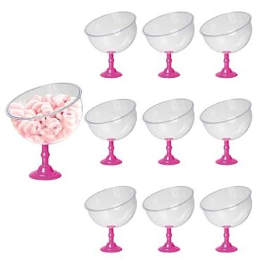 Imagem de 10 Baleiros 1,5l Taça Premium Bomboniere Acrílico Elegante (ROSA)