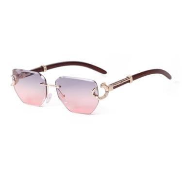 Imagem de Óculos de sol com lentes fatiadas da moda, masculino e feminino, luxo (3)