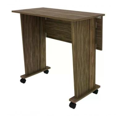 Imagem de Mesa Multiuso Dobravel Para Notebook Me4117 Nogal Nogal - TECNO MOBILI