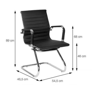 Imagem de Cadeira Interlocutor Secretária Pés Fixos Esteirinha Best Chair