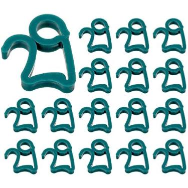 Imagem de 120 peças de clipes de calha de luz de Natal ganchos para pendurar luzes decorativas de LED de Natal ao ar livre (verde)