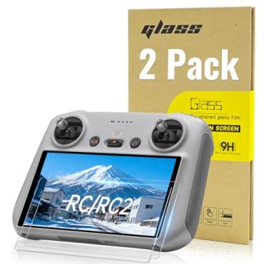 Imagem de LKTOP Pacote com 2 protetores de tela RC/RC2 para DJI RC/RC 2, acessórios de controle Mini 4 Pro HD, vidro temperado Mini 3 Pro, para DJI Mini série 4/3, Mavic 4 Pro, Mavic 3, Air 3, Air 2S, Flip, Neo