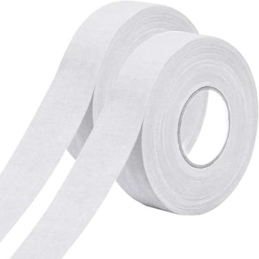 Imagem de Fita de hóquei branca de 2 rolos, 54 m, fita autoadesiva para hóquei/tênis/badminton