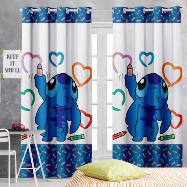 Imagem de Cortina Infantil Estampada Blackout 2,80X 2,20 para Quarto, Criança, B