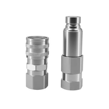 Imagem de RABROPAR Kit de acoplador de face plana macho e fêmea 7246777 7246790 compatível com Bobcat 542 553 653 751 753 763 773 7753 853 863 864 873 963 B100 B200 B200 B200 250 Es 08 E10 E32i E35 E42 E45 E55