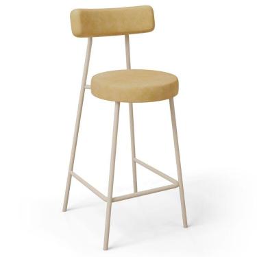 Imagem de Banqueta Baixa Cozinha Sala Jantar Bancada Milão Arena L02 Couríssimo Fendi - Lyam Decor