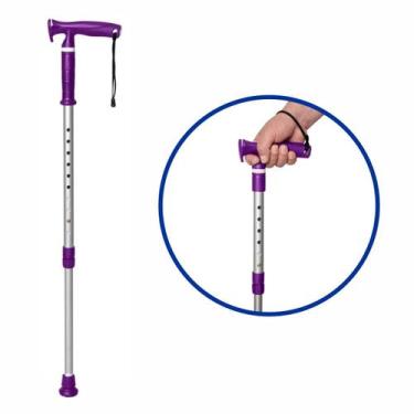 Imagem de Bengala Tipo T Ajustável Alumínio Lilás Mercur