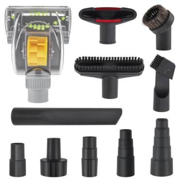 Imagem de Acessório de aspirador de pó 11 peças, acessórios para aspirador de pó de limpeza doméstica, escova turbo para estofamento de animais de estimação acionada a ar, conjunto de bicos de aspirador de pó