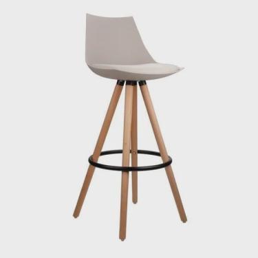 Imagem de Banqueta Alta com Encosto em Polipropileno Lorena