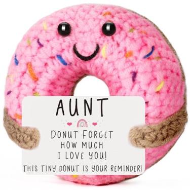 Imagem de Mini Aunt Gift from Niece Nephew – Presentes Bithday para tia, donut de crochê feito à mão, presentes para Natal, Dia das Mães, presente de Natal