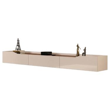 Imagem de Rack Suspenso para Painel ou TV até 75 Polegadas 2,18m 3 Gavetas Efraín Off White