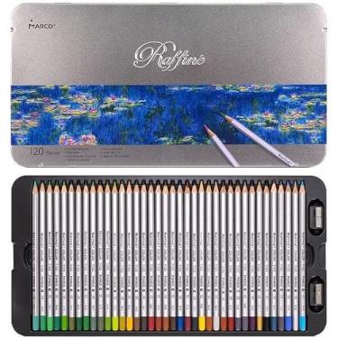 Imagem de Colored Pencils Set Marco Raffine 120 Colors in Tin Box(7100-120TN), 2B Hardness, 3.2mm Core; Professional Drawing Supplies for Kids, Adults, Artists; Coloring Oil Pencils (120 Pencils, Tin Box)…