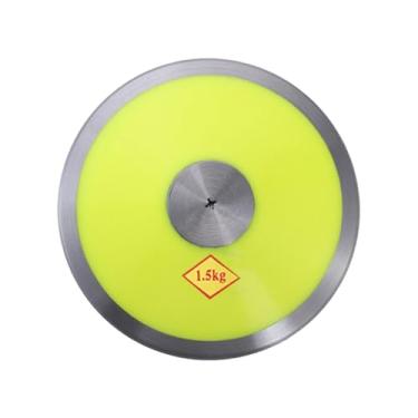 Imagem de Lljsszr Equipamento de Treinamento de Arremesso Físico de Nylon de 1,5 Kg com Aro E Centro de aço para Parques, Faculdades, Praias, Exames E Quintais, amarelo