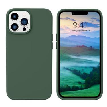 Imagem de Capa GUAGUA para iPhone 13 Pro Max de 6,7" em silicone verde escuro