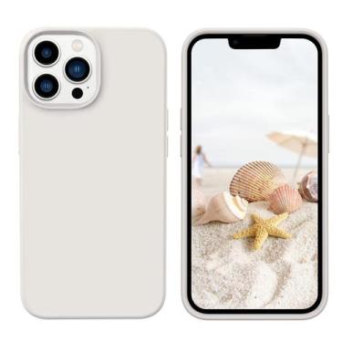 Imagem de Capa de telefone GUAGUA iPhone 13 Pro Max 6,7" em pedra de silicone lí