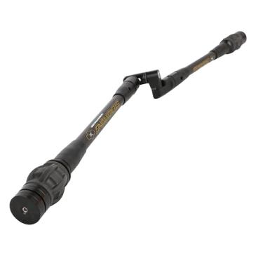 Imagem de AMEYXGS Estabilizador de arco de arco para arco composto, fibra de carbono 3K 15,2 cm, 20,3 cm, 25,4 cm, 30,5 cm, sistema de amortecimento, kit de pesos, montagem em barra em V de lado único,