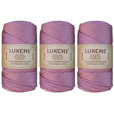 Imagem de Cordão de macramê de poliéster 2 mm x 125 jardas, corda de macramê premium 100% polipropileno, fio colorido, bolsa de macramê de crochê para cabides de parede, bolsas, placas inferiores, tapetes