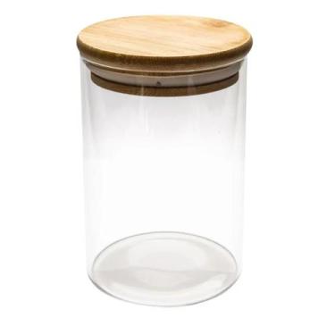 Imagem de Pote Hermético de Vidro 500 ml com Tampa de Bambu - CLASS HOME, 900ml