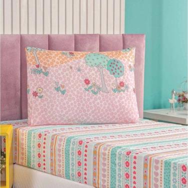 Imagem de Enxoval Kit Colcha + Jogo De Cama Lençol Bouti Solteiro Infantil Kids 4 Peças - Balão