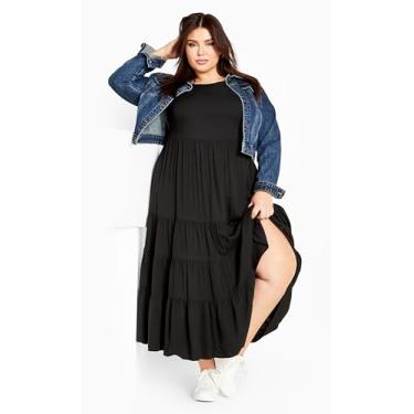 Imagem de LORALETTE Vestido feminino plus size Gia, Preto, 64-66
