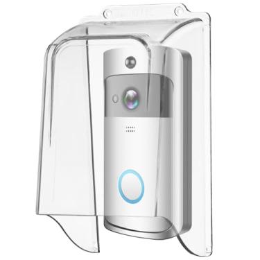 Imagem de Capa transparente à prova d'água para teclado de porta, tampa flip à prova de intempéries para botão de anel de porta, compatível com anel, controle de acesso e máquinas de atendimento