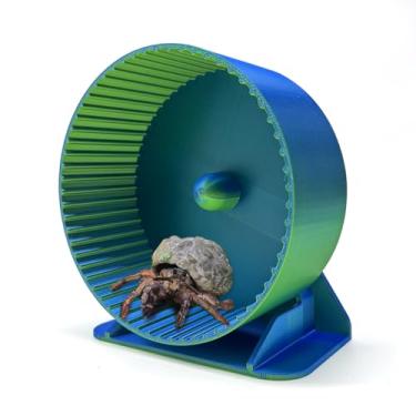 Imagem de Brinquedo de roda de corrida de caranguejo eremita – Roda de corrida silenciosa para acessórios de tanque de caranguejo eremita – Roda de animais pequenos para gerbos de hamster de caranguejo eremita