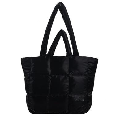 Imagem de Outplea Bolsa de ombro acolchoada ultraleve para uso diário, deslocamento, treino, Preto, One Size