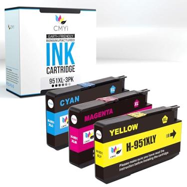 Imagem de CMYi Cartucho de tinta combo de substituição 951XL para impressoras HP Officejet Pro 251dw, 276dw MFP, 8100, 8600, 8600 Plus, 8600 Premium, 8610, 8615, 8616, 8620, 8625, 8630 (1 ciano, 1 magenta, 1