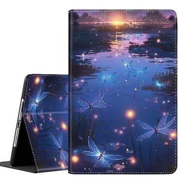 Imagem de Capa para iPad Pro de 11 polegadas 2022/2021/2020 (4ª/3ª/2ª geração), para iPad Air 5ª/4ª geração de 10,9 polegadas (2022/2020), capa protetora durável à prova de choque, libélula