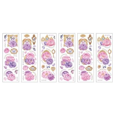 Imagem de Pacote com 6 adesivos vintage para álbuns, álbuns de fotos, diários - folhas de adesivos decorativos para animais de estimação, artesanato DIY