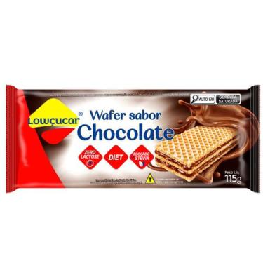 Imagem de Wafer Lowçucar Zero Açucares Sabor Chocolate 115G