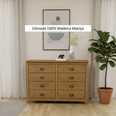 Imagem de Cômoda com 8 Gavetas Madeira Maciça - Linha Topázio - Finestra Móveis,