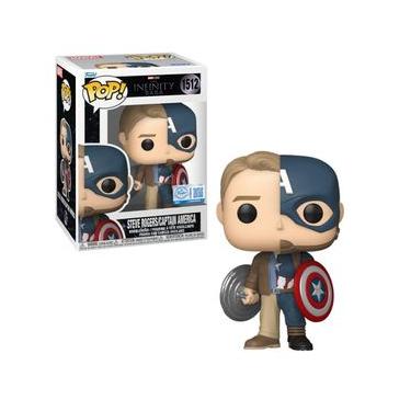 Imagem de Boneco Funko Pop! Marvel Splits - Capitão América/Steve